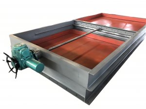 電動(dòng)雨水排口閘板閥，電動(dòng)污泥水溝閘板