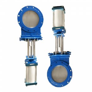 氣動(dòng)刀閘閥：PZ673Y-16C，DN250，介質(zhì)灰渣混