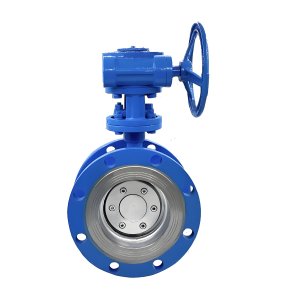 耐高溫硬密封法蘭蝶閥D343H-16C，DN100