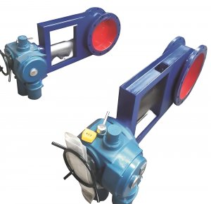 圓形電動調(diào)節(jié)插板閥DN300，國產(chǎn)電動插板